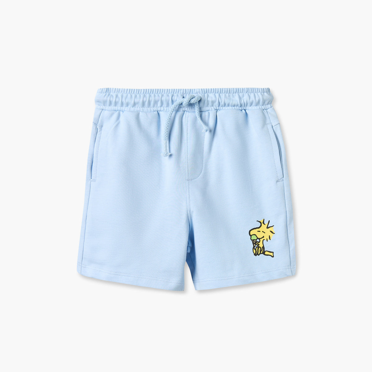Crew Neck Short Sleeves T-shirt and Shorts Set with Snoopy Print