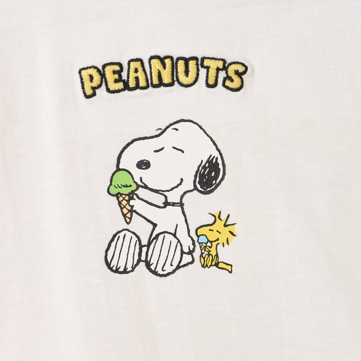 Crew Neck Short Sleeves T-shirt and Shorts Set with Snoopy Print