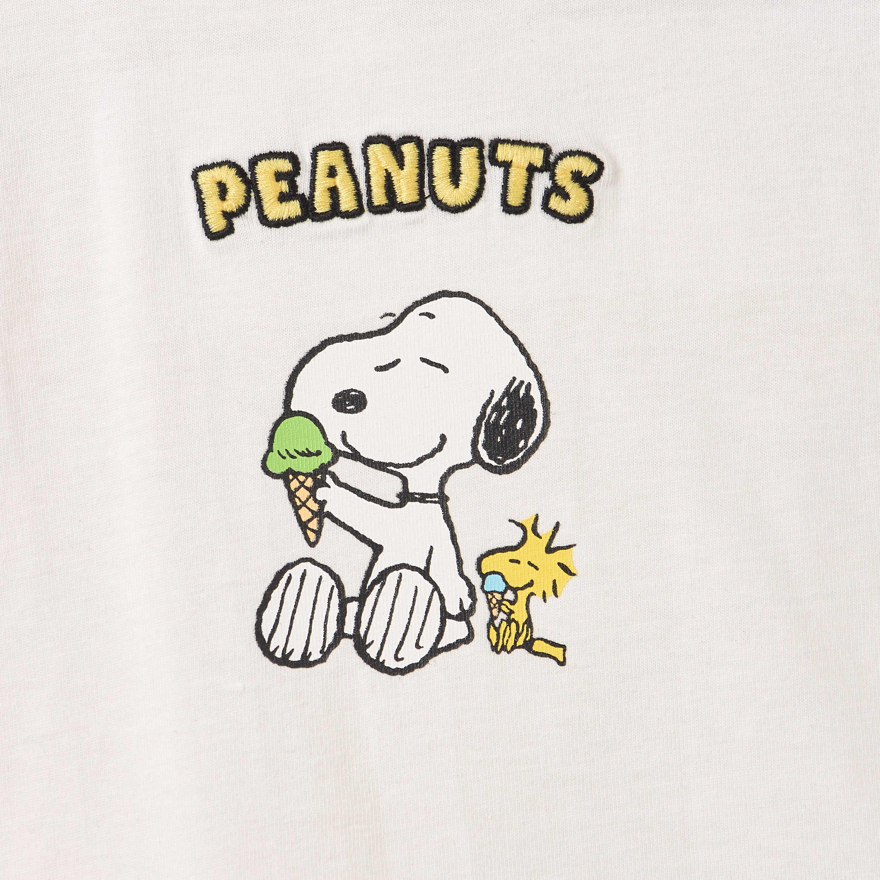 Crew Neck Short Sleeves T-shirt and Shorts Set with Snoopy Print