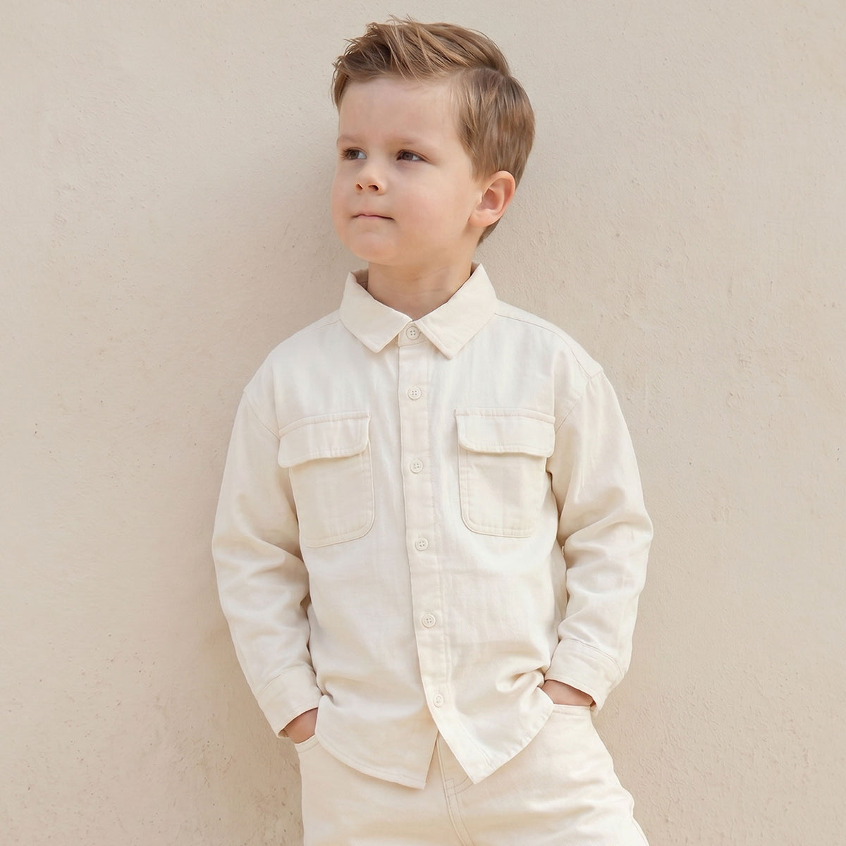 Juniors Long Sleeves Shirt with Textured Design
