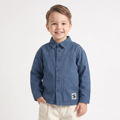 Juniors Long Sleeves Shirt with Patch Accent