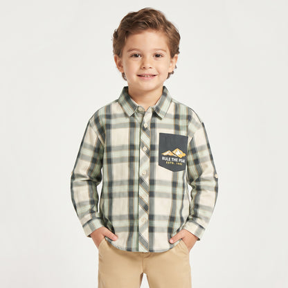 Juniors Long Sleeves Shirt with Checks