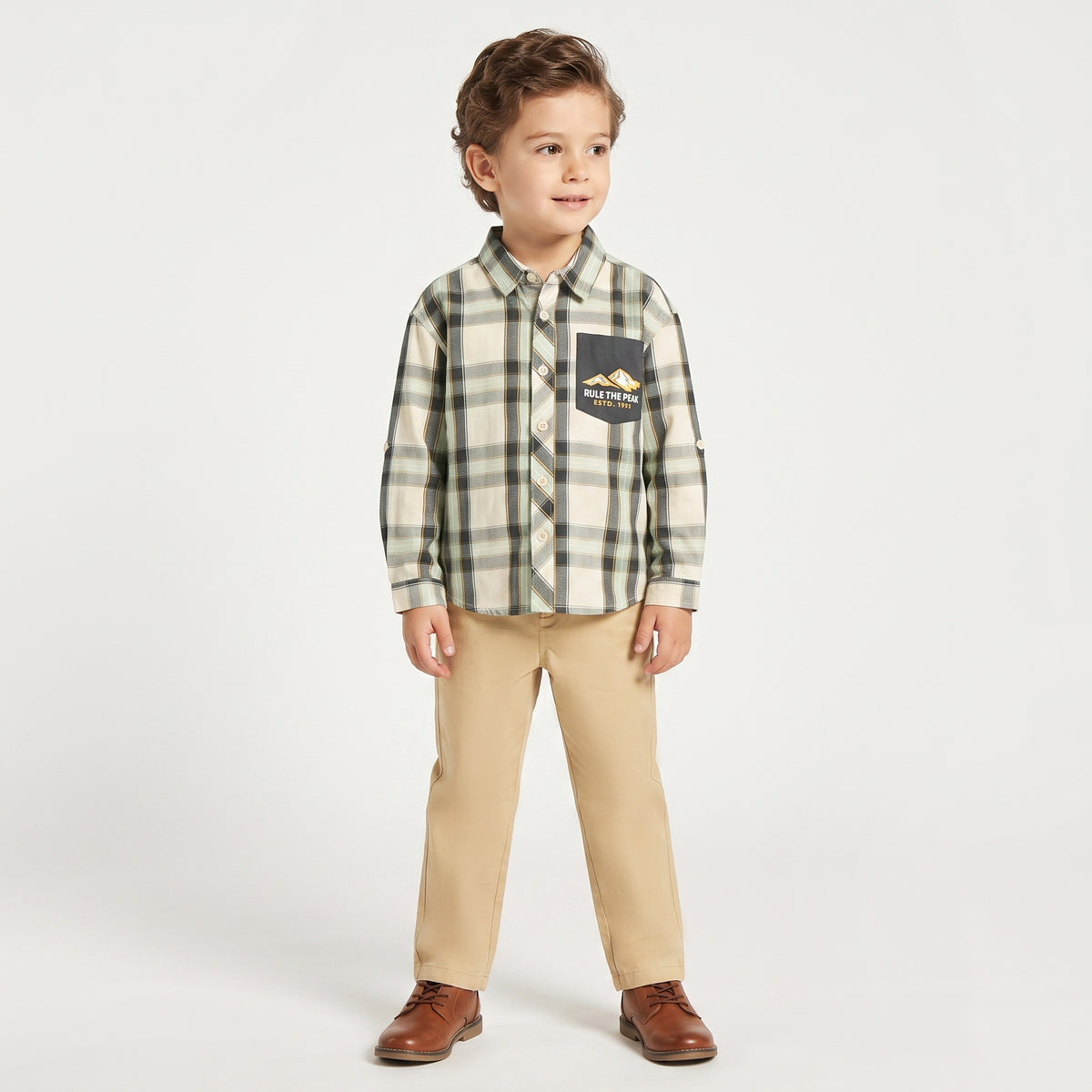 Juniors Long Sleeves Shirt with Checks