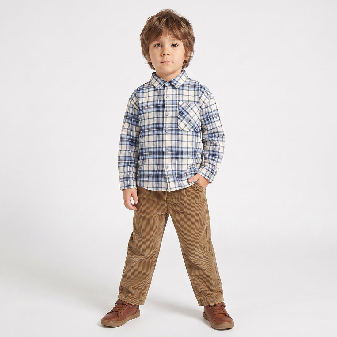 Juniors Long Sleeves Shirt with Checks