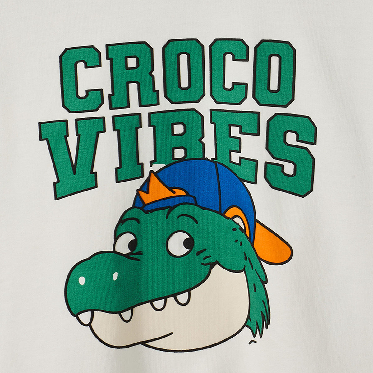 Juniors Graphic Print Sweatshirt with Ribbed Trim