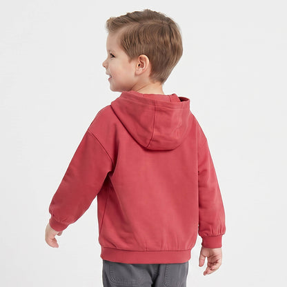 Juniors Bear Embroidered Hoodie with Long Sleeves