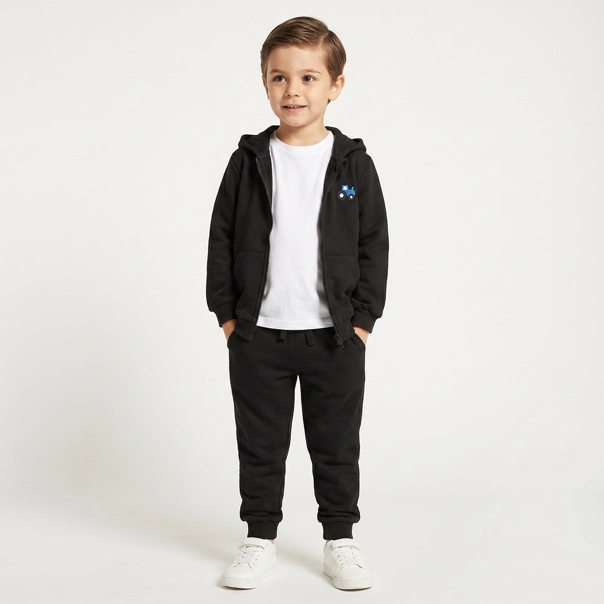 Juniors Hooded Sweatshirt with Embroidery