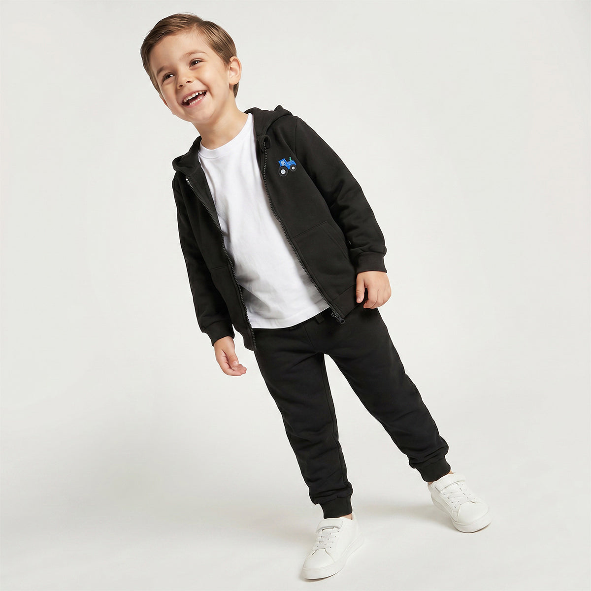 Juniors Hooded Sweatshirt with Embroidery