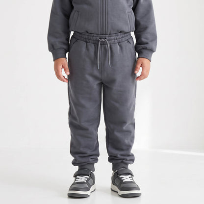 Juniors High Neck Long Sleeves Jacket and Joggers Set with Zip Closure