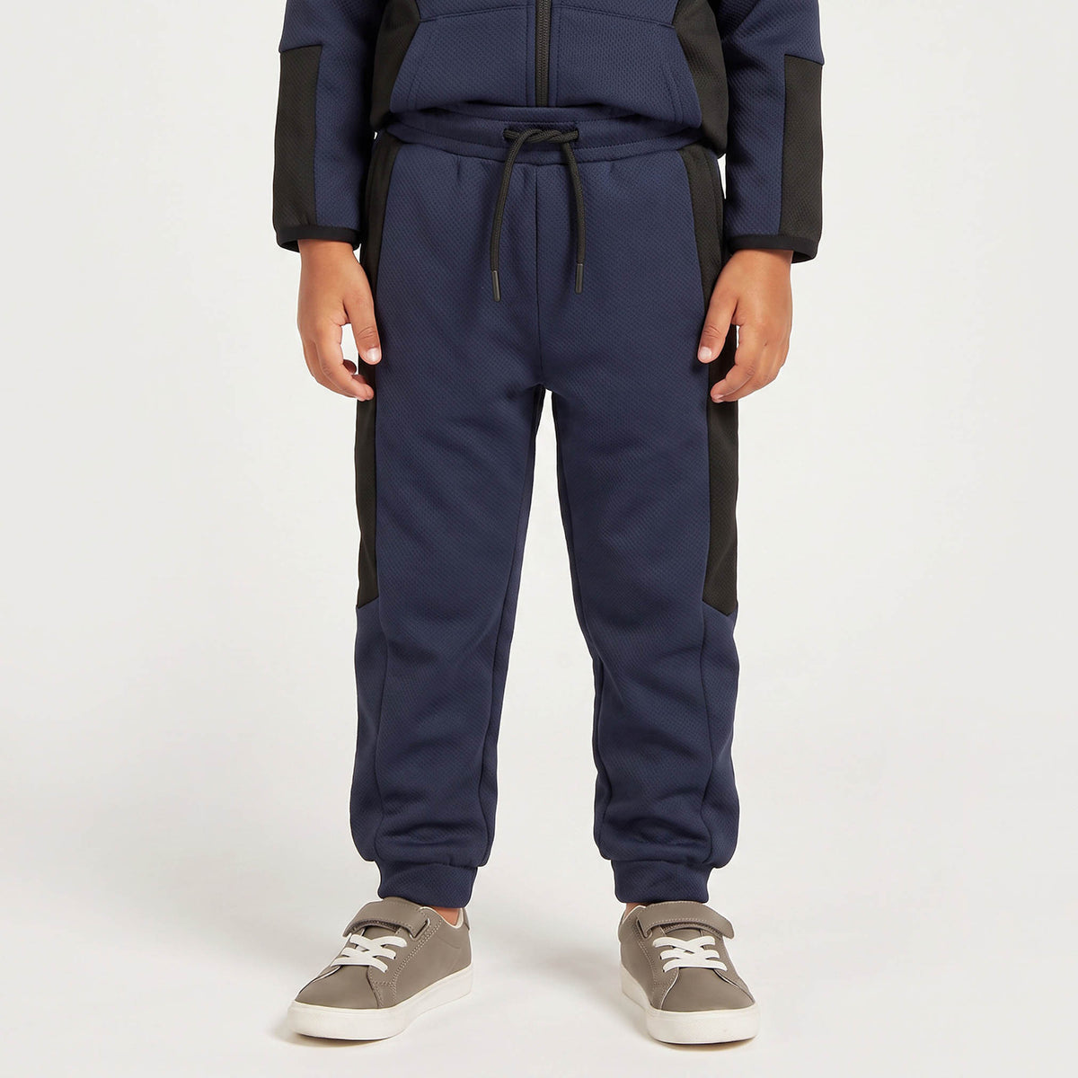 Juniors Hooded Neck Long Sleeves Jacket and Joggers Set with Kangaroo Pocket