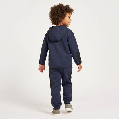 Juniors Hooded Neck Long Sleeves Jacket and Joggers Set with Kangaroo Pocket