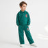 Juniors Collared Long Sleeves Sweatshirt and Track Pants Set with Drawstring Closure - Green / 1-2 yrs