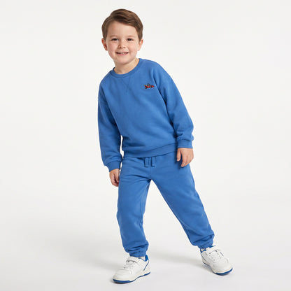 Juniors Crew Neck Long Sleeves Sweatshirt and Joggers Set with Embroidery