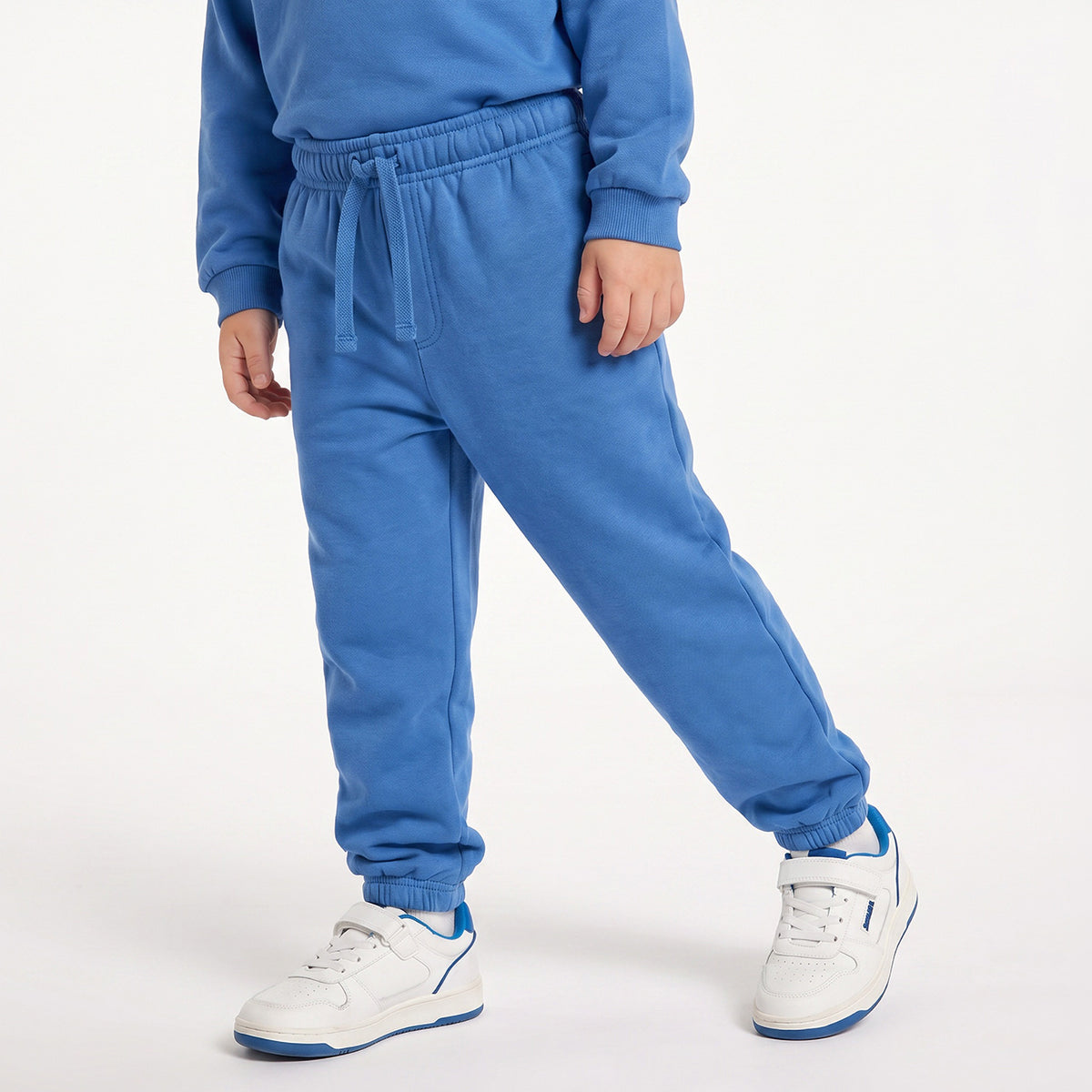 Juniors Crew Neck Long Sleeves Sweatshirt and Joggers Set with Embroidery