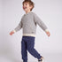 Hooded Long Sleeves Sweatshirt and Trousers Set with Stripes - Blue / 1-2 yrs