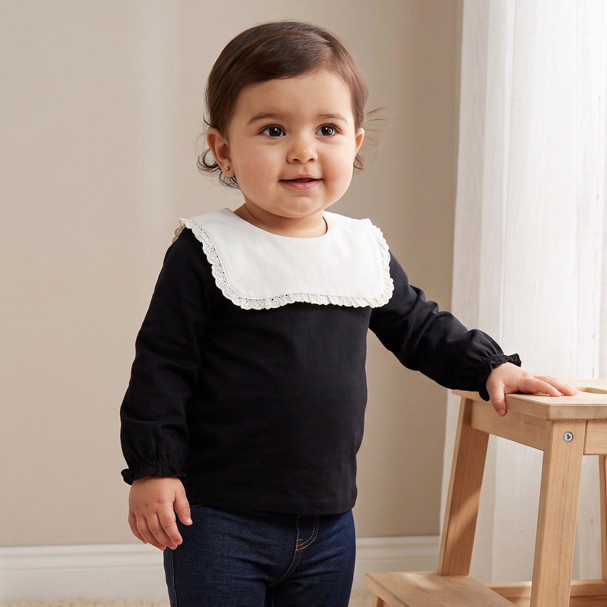 Pack of 2 Juniors Round Neck Long Sleeves Top with Assorted Design
