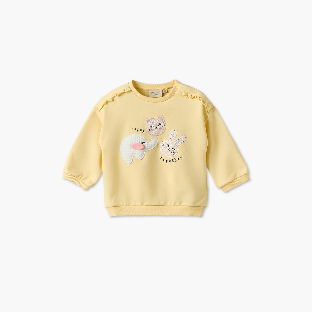 Juniors Applique Design Sweatshirt with Long Sleeves