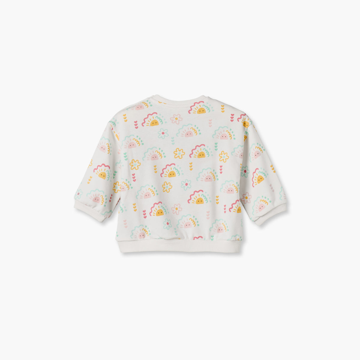 Juniors Sun Print Sweatshirt with Long Sleeves