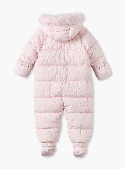 Juniors Hooded Long Sleeves Coverall with Heart Print-baby-girls-clothing-winterwear-sleepsuits-image-3