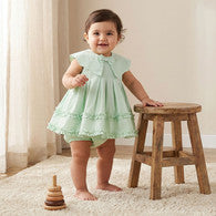Juniors Collared Sleeveless Knee Length Dress with Bloomers-undefined-image-1