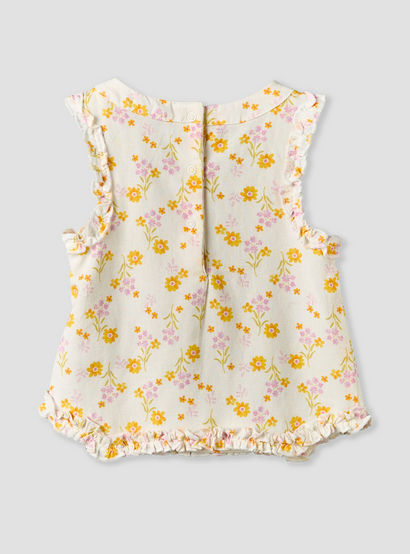 Juniors Round Neck Sleeveless Top and Pants Set with Floral Print-baby-girls-clothing-setsandcoords-image-5