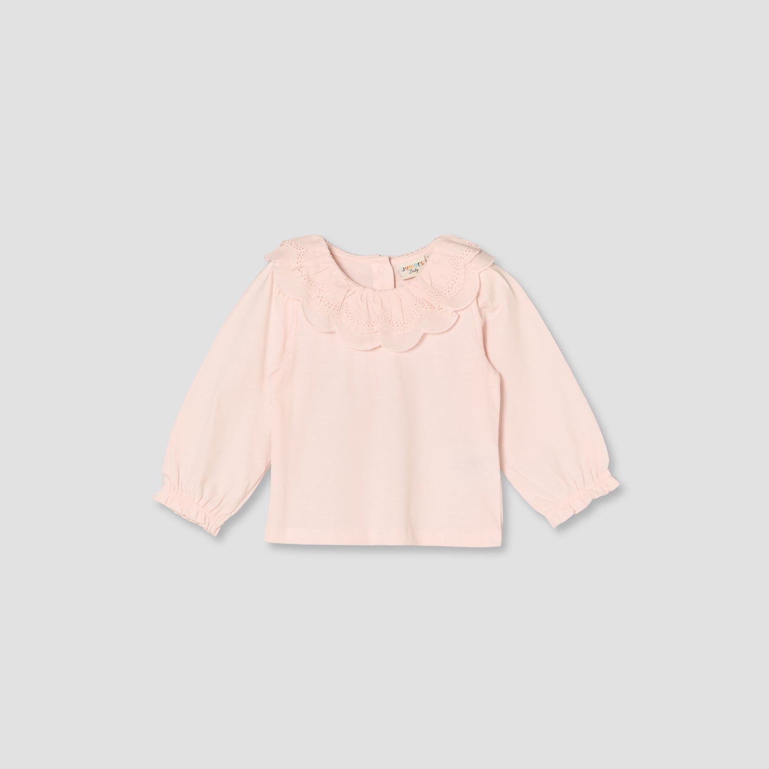 Juniors Round Neck Long Sleeves Top and Jeans Set with Embroidery