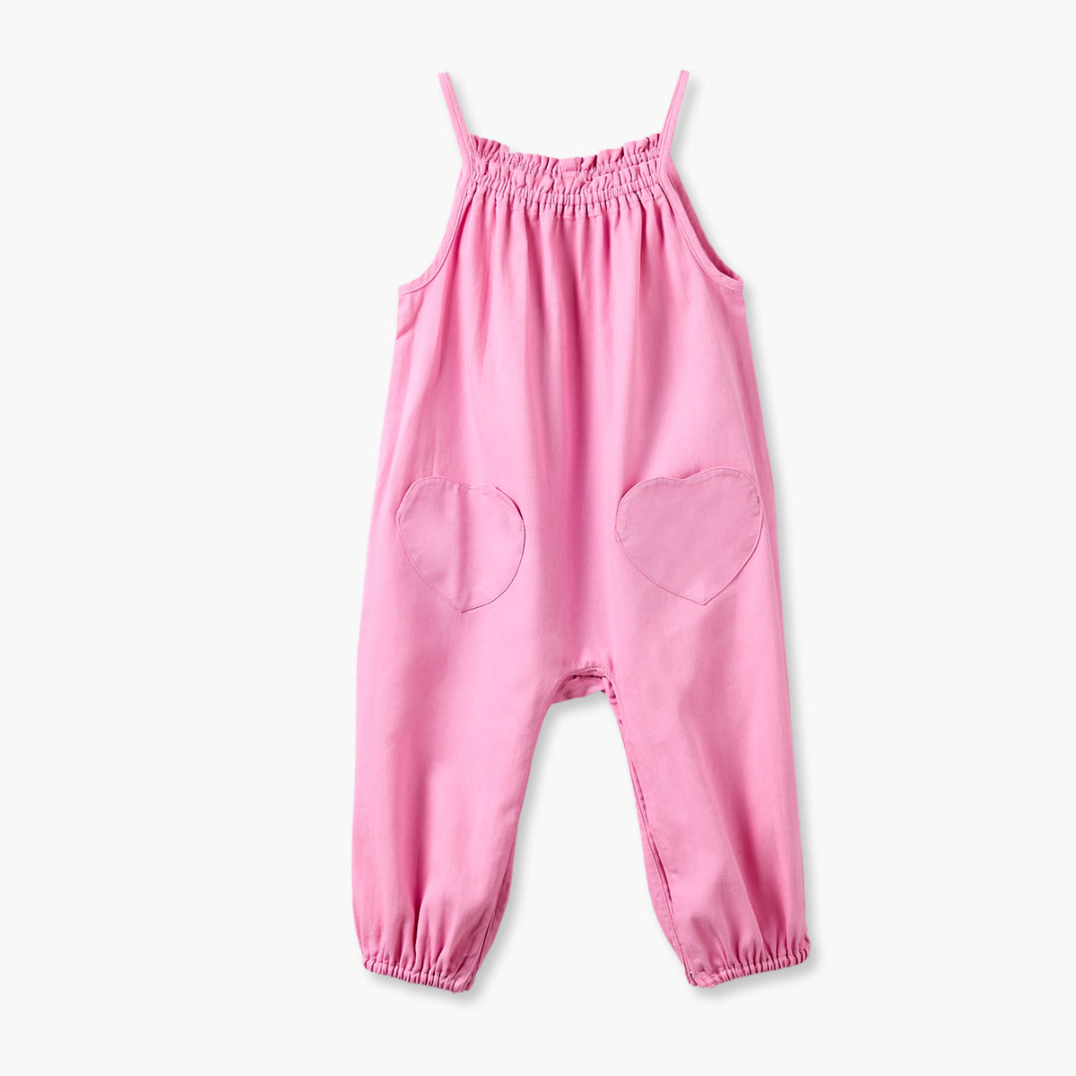 Juniors Peter Pan Collar Short Sleeves Top and Dungaree Set with Heart Pockets