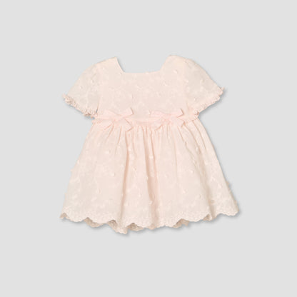 Giggles Square Neck Short Sleeves Knee Length A-line Dress with Headband
