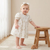 Giggles Round Neck Short Sleeves Knee Length A-line Dress with Headband-undefined-image-1