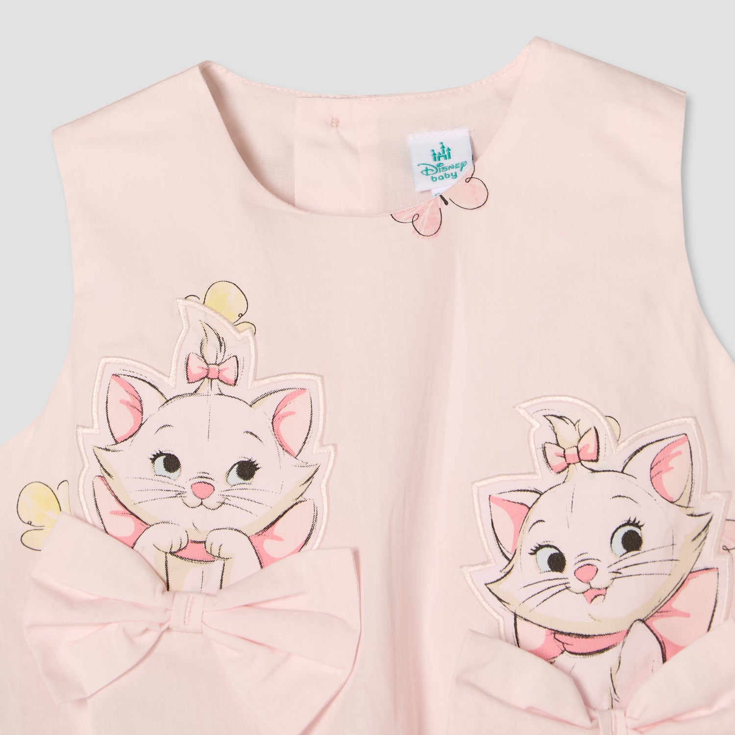 Disney Round Neck Sleeveless Top and Shorts Set with Marie Print