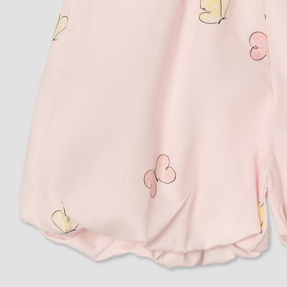 Disney Round Neck Sleeveless Top and Shorts Set with Marie Print