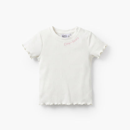 Cloud Co Crew Neck Short Sleeves T-shirt and Dungaree Set with Care Bears Print
