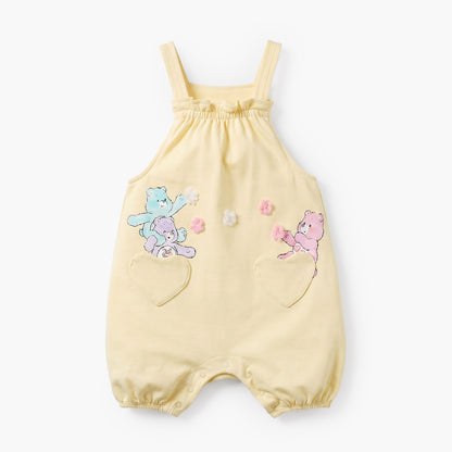 Cloud Co Crew Neck Short Sleeves T-shirt and Dungaree Set with Care Bears Print