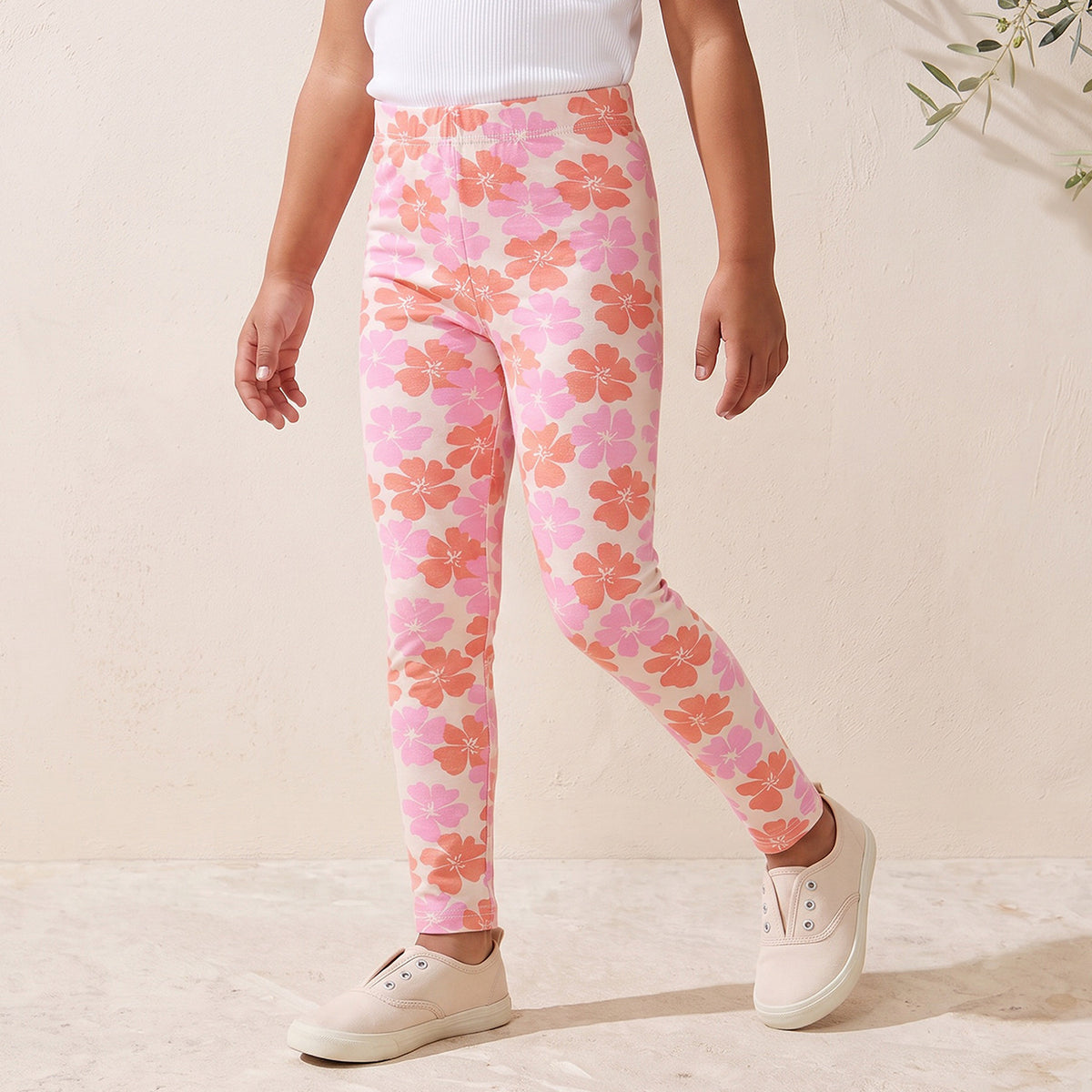 Pack of 2 Juniors Leggings with Elasticated Waistband