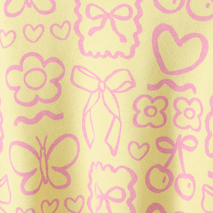 Juniors Butterfly Print Sweatshirt with Long Sleeves