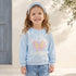 Juniors Butterfly Print Sweatshirt with Long Sleeves