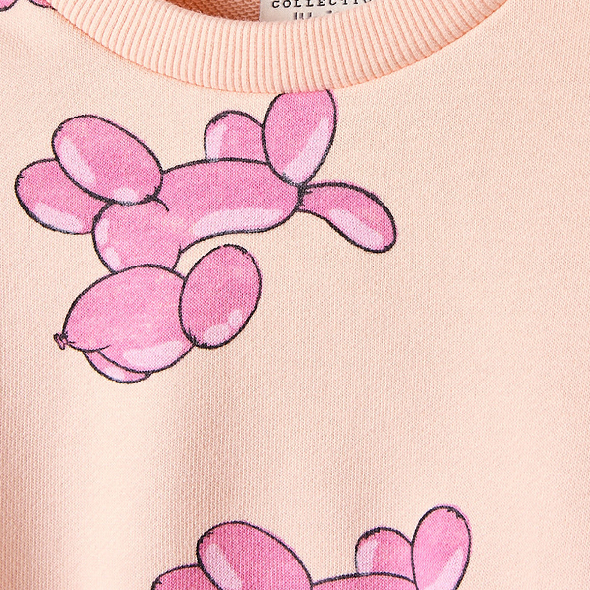 Juniors Balloon Dog Print Sweatshirt with Long Sleeves