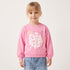 Juniors Slogan Print Sweatshirt with Long Sleeves