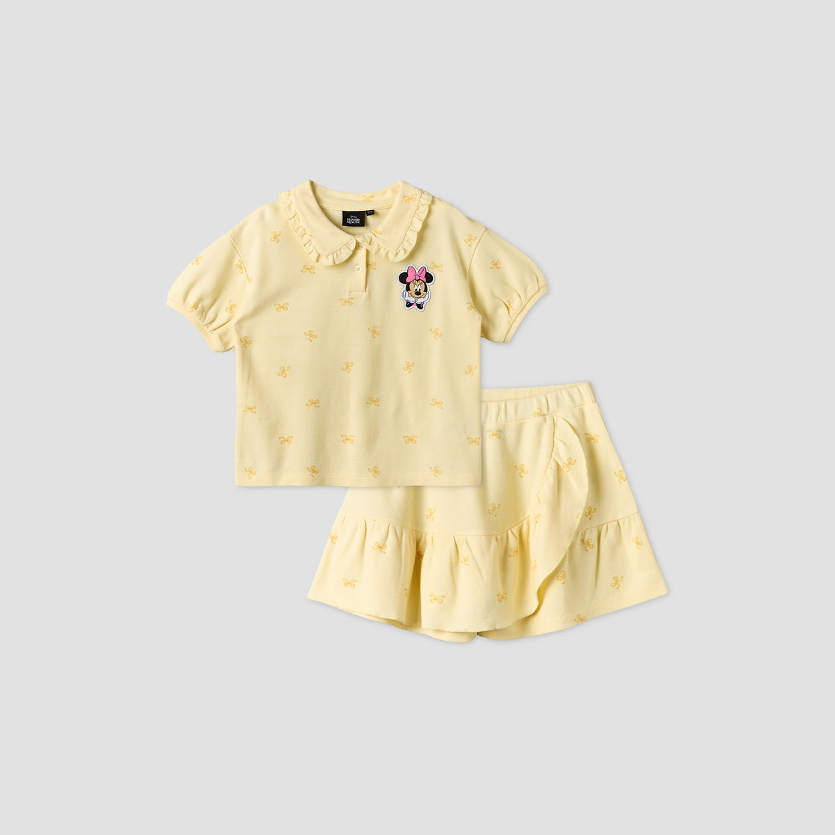 Disney Collared Short Sleeves T-shirt and Skorts Set with Minnie Mouse Applique