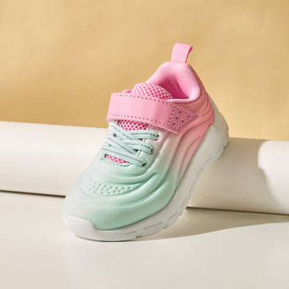 Ombre Sneakers with Hook and Loop Closure - Pink / 20