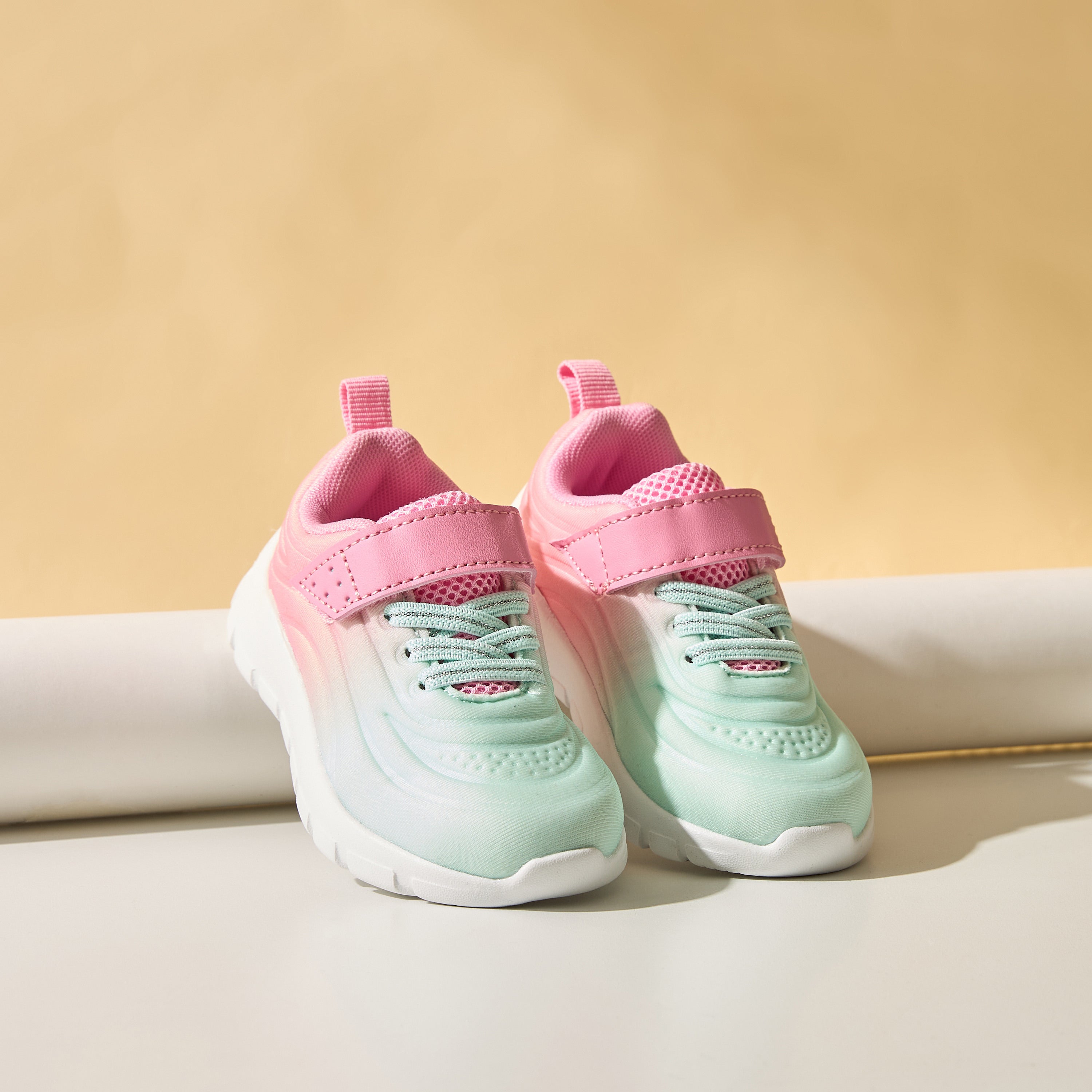 Ombre Sneakers with Hook and Loop Closure