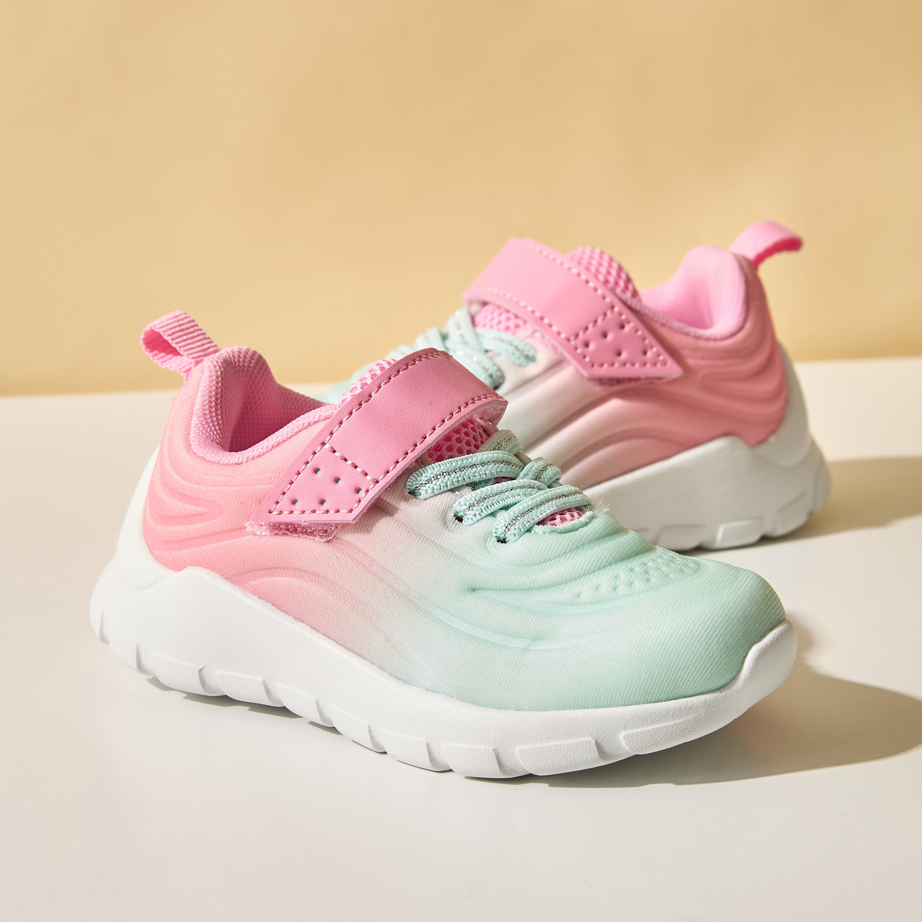 Ombre Sneakers with Hook and Loop Closure