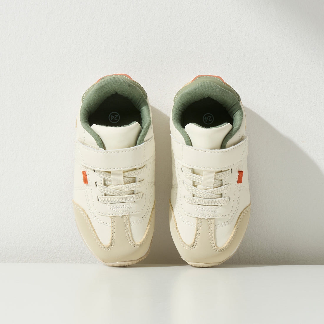 Colourblock Sneakers with Hook and Loop Closure