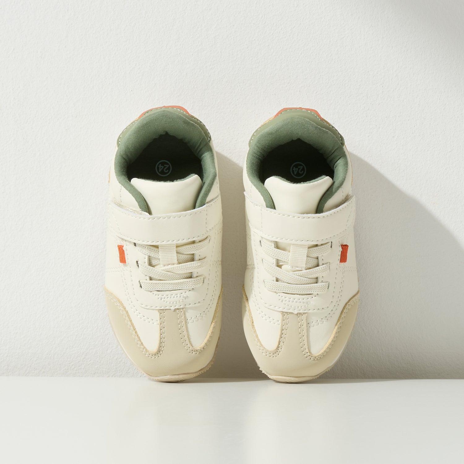 Colourblock Sneakers with Hook and Loop Closure