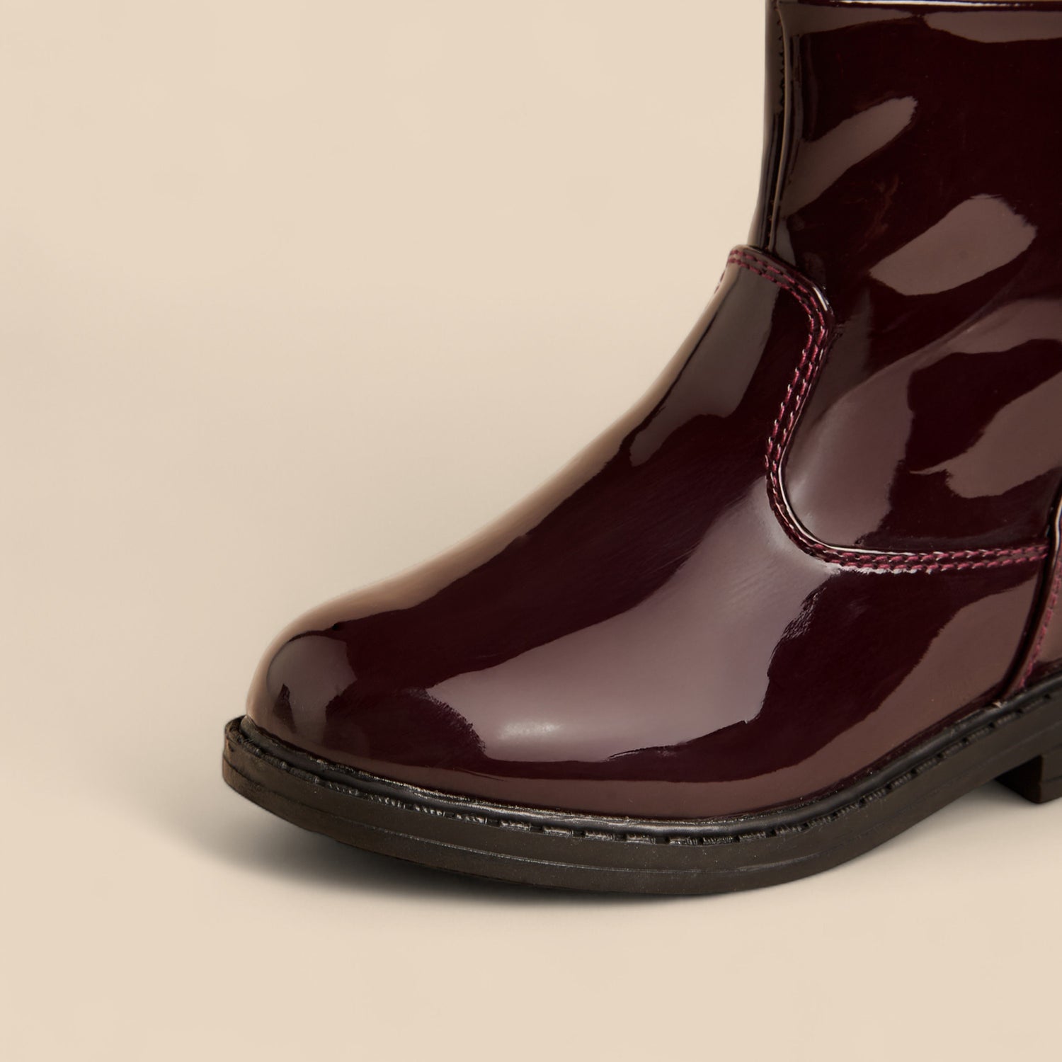 Heart Print Ankle Boots with Zip Closure