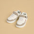 Printed Colourblock Sports Shoes with Hook and Loop Closure - White / 20