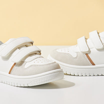 Textured Sneakers with Hook and Loop Closure