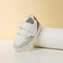 Textured Sneakers with Hook and Loop Closure - White / 23