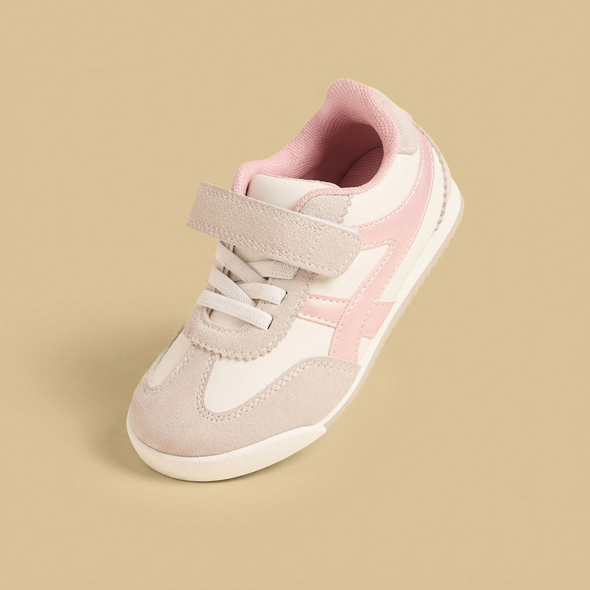 Panelled Sports Shoes with Hook and Loop Closure