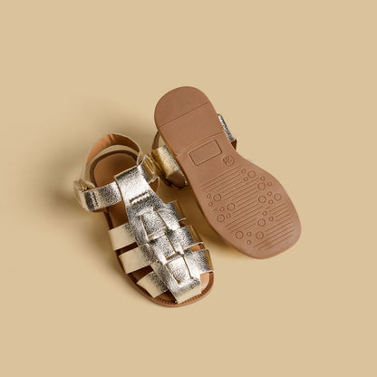 Plain Fisherman Sandals with Hook and Loop Closure